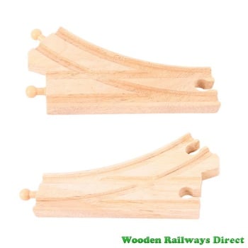 Bigjigs Wooden Railway Curved Points Track