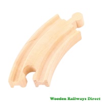 Bigjigs Wooden Railway Short Curve Track Single Piece