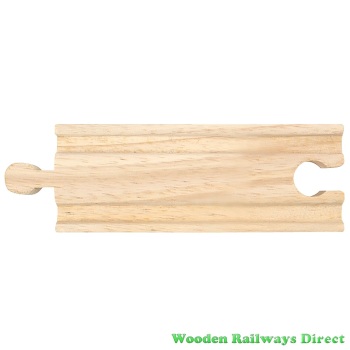 Bigjigs Wooden Railway Short Straight Track Single Piece