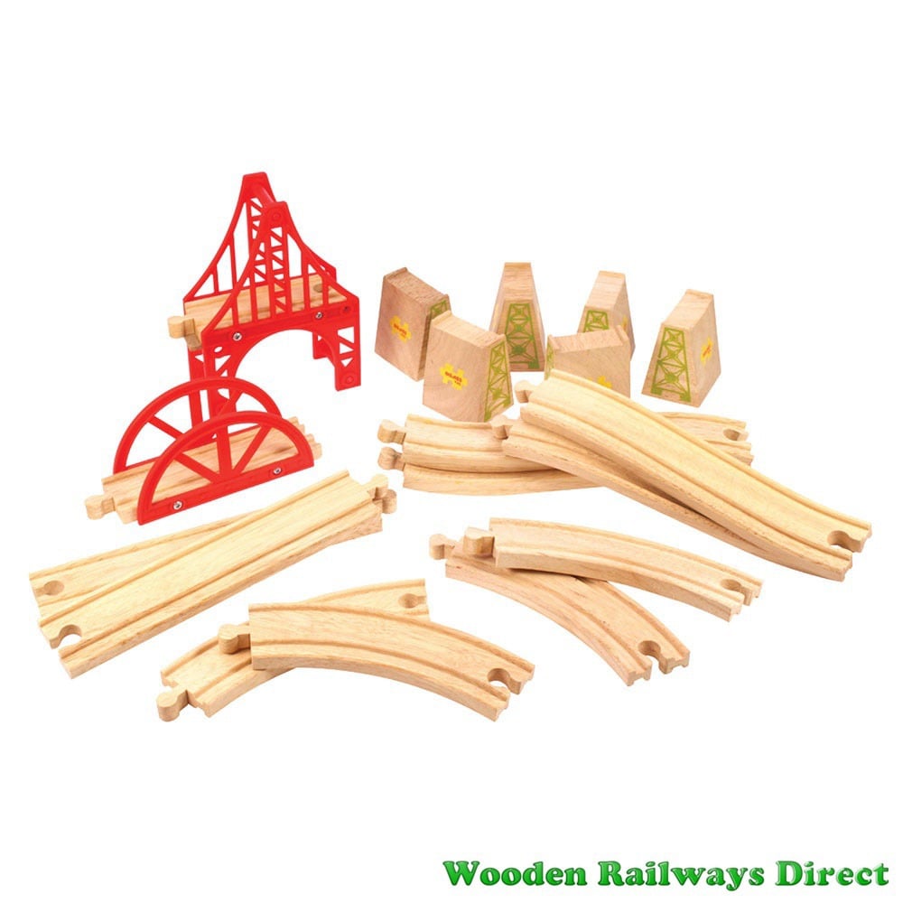 Bigjigs Wooden Railway Bridge Expansion Set
