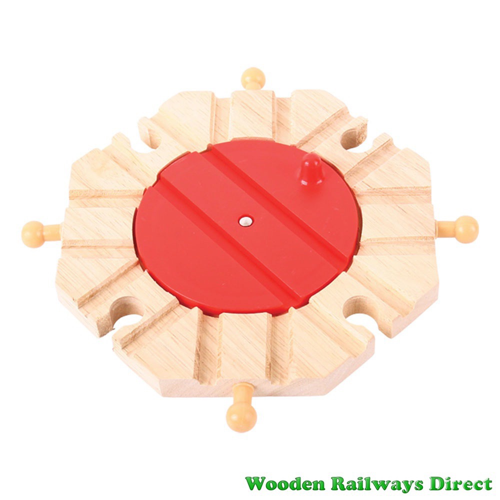 Bigjigs Wooden Railway Eight Way Turntable