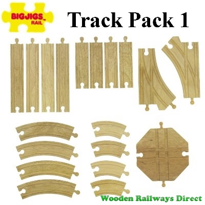 Bigjigs Wooden Railway Track Pack 1