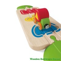 Hape Wooden Railway Colour and Shape Sorting Track