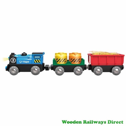 Hape Wooden Railway Battery Powered Rolling Stock Set