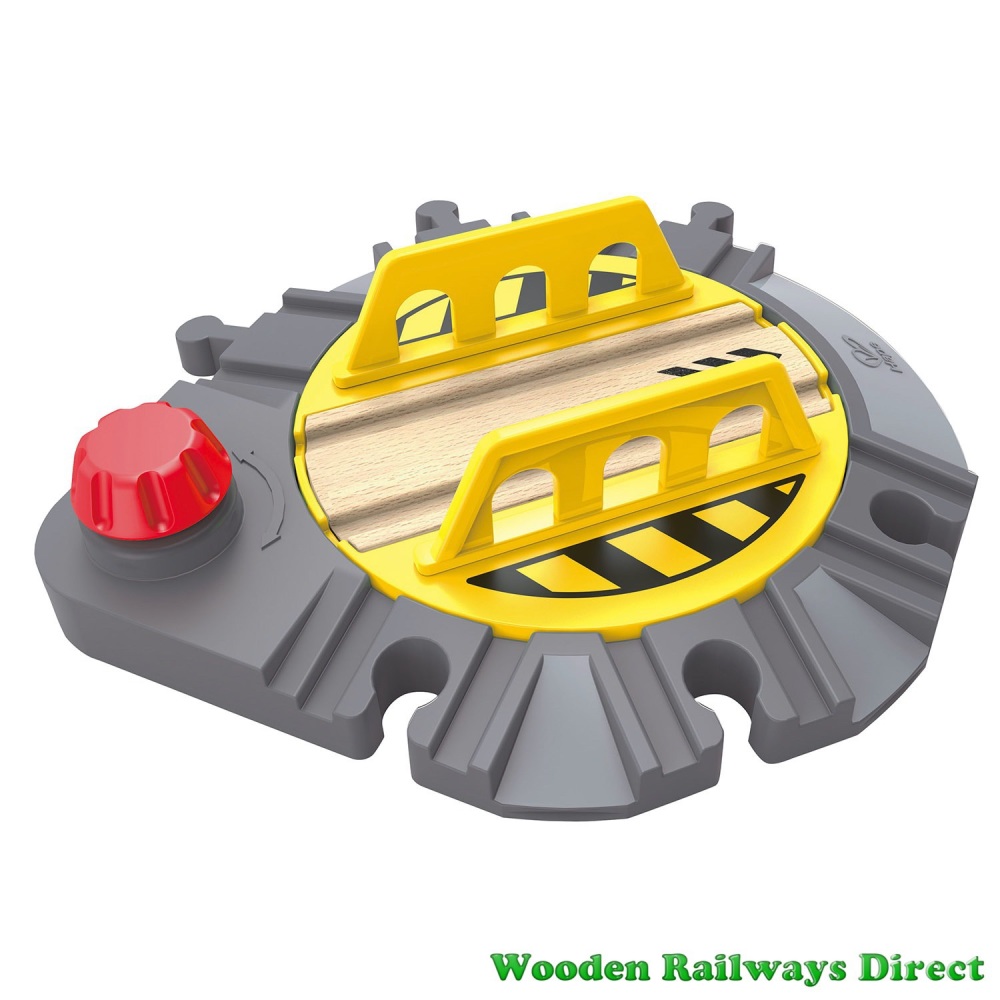 Hape Wooden Railway Adjustable Rail Turntable