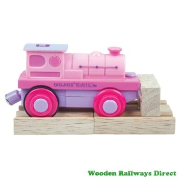 wooden train engine battery powered
