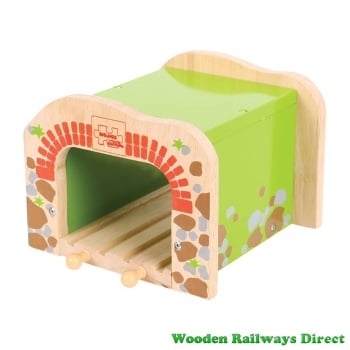 Bigjigs Wooden Railway Double Railway Tunnel