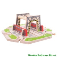 Bigjigs Wooden Railways Industrial Turntable