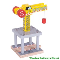 Bigjigs Wooden Railway Yellow Crane