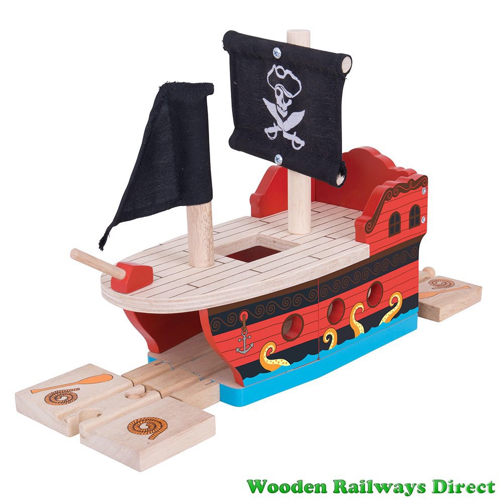Bigjigs Wooden Railway Pirate Galleon