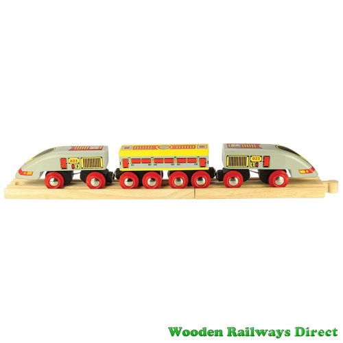 wooden bullet train