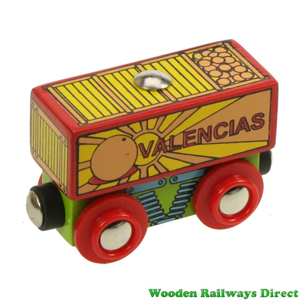 Bigjigs Wooden Railway Valencias Fruit Wagon