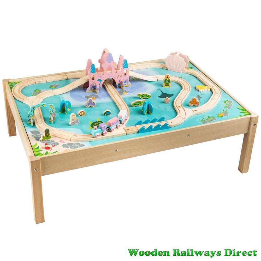 Bigjigs Wooden Railway Mermaid Train Table