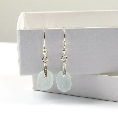 Seamist Sea Glass Sterling Silver Earrings e75