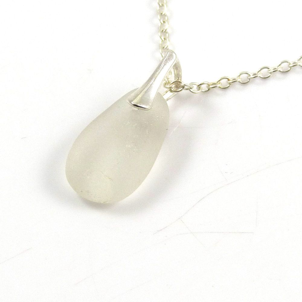 Snow White Sea Glass Necklace GIGI