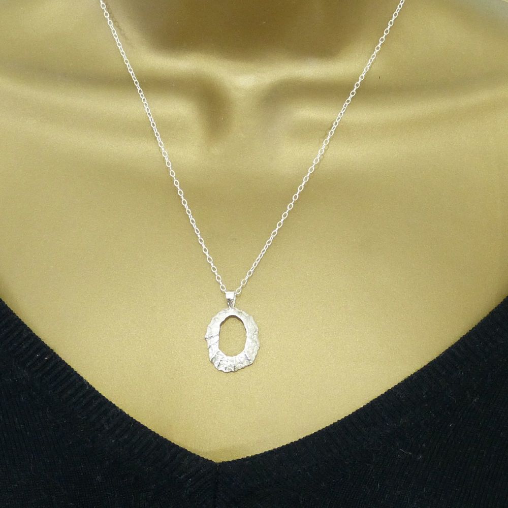Sterling Silver Cast Limpet Seashell with Hole Pendant Necklace Hallmarked
