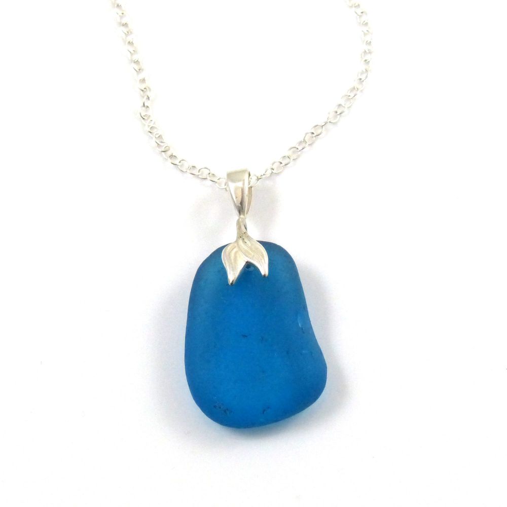 Rare Turquoise Sea Glass Necklace AURORA