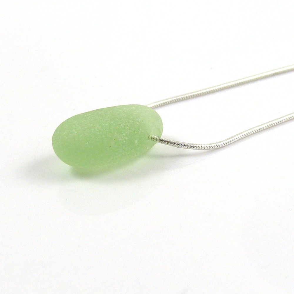 Floating Cucumber Sea Glass Necklace DANNI