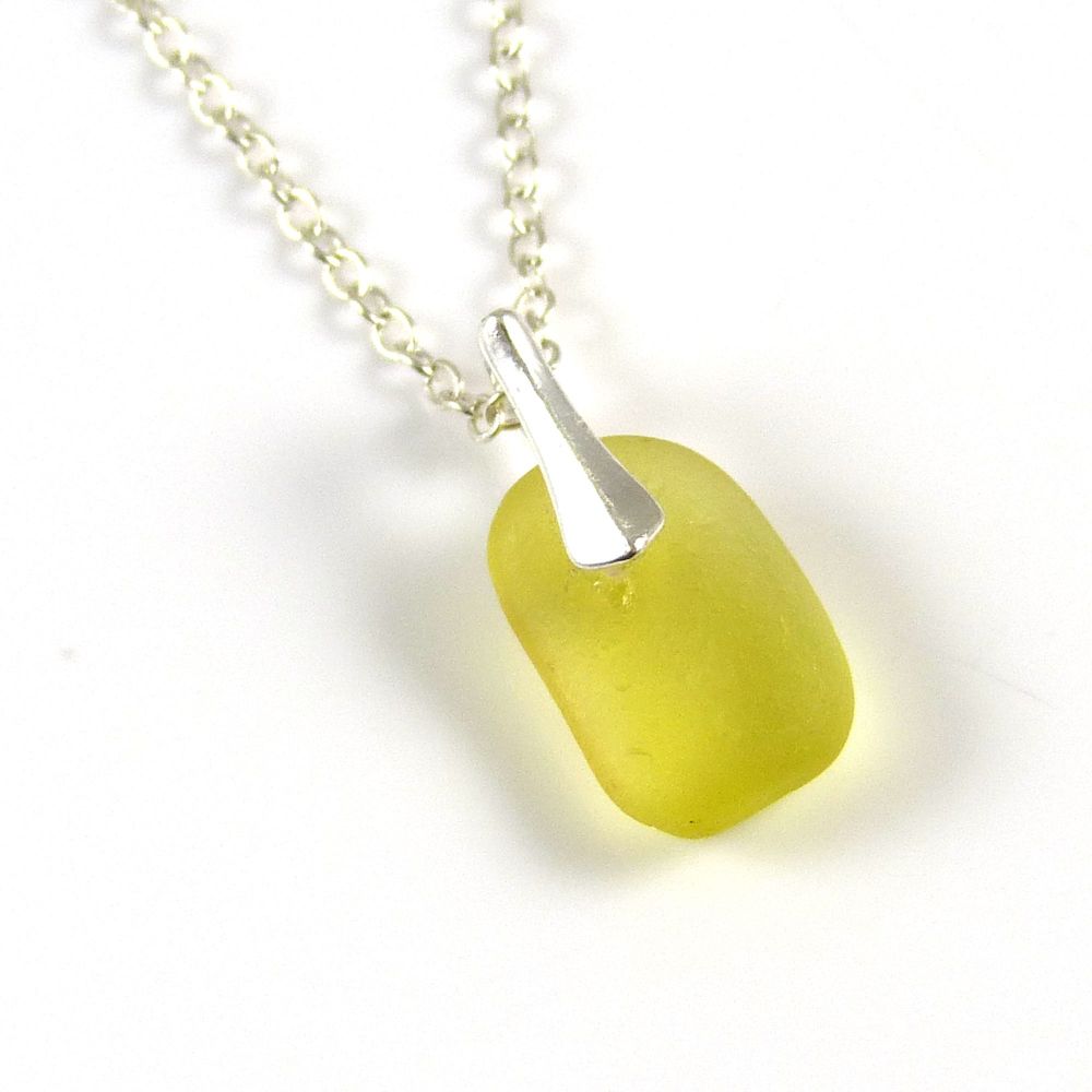 Sea Glass Necklace Yellow DEEMA