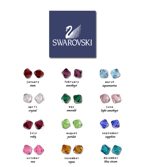Swarovski Crystal Birthstone Charm Add On