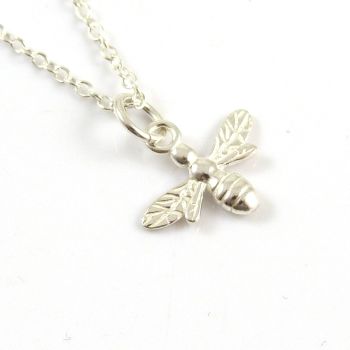Sterling Silver Bee Necklace - Simple - Dainty - Minimalist