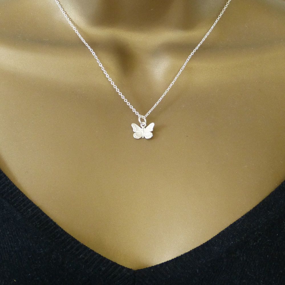 Minimalist butterfly necklace