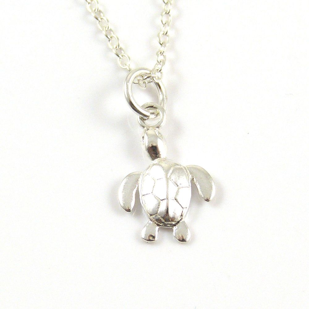 Sterling Silver Turtle Necklace - Simple - Dainty - Minimalist
