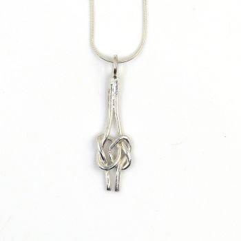 Sterling Silver Lover's Knot Pendant Necklace