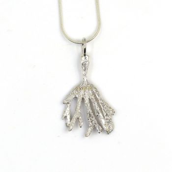 Sterling Silver Small Hornwrack  Pendant Necklace