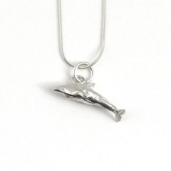 Sterling Silver Dolphin Pendant Necklace 