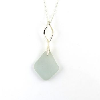 Pale Blue Sea Glass Necklace KIERRA