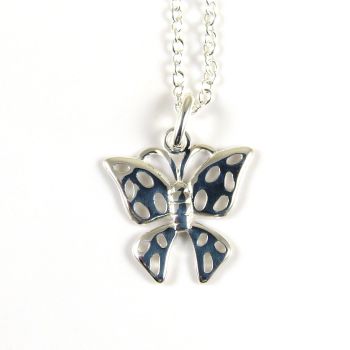 Sterling Silver Filigree Butterfly Necklace - Simple - Dainty - Minimalist