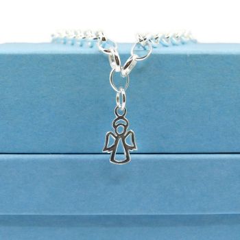 Sterling Silver Bracelet with Silver Angel Charm