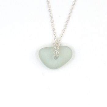 Pale Blue Sea Glass Wrap Necklace
