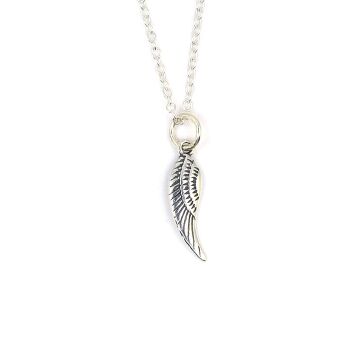 Sterling Silver Angel Wing or Feather  Necklace - Simple - Dainty - Minimalist