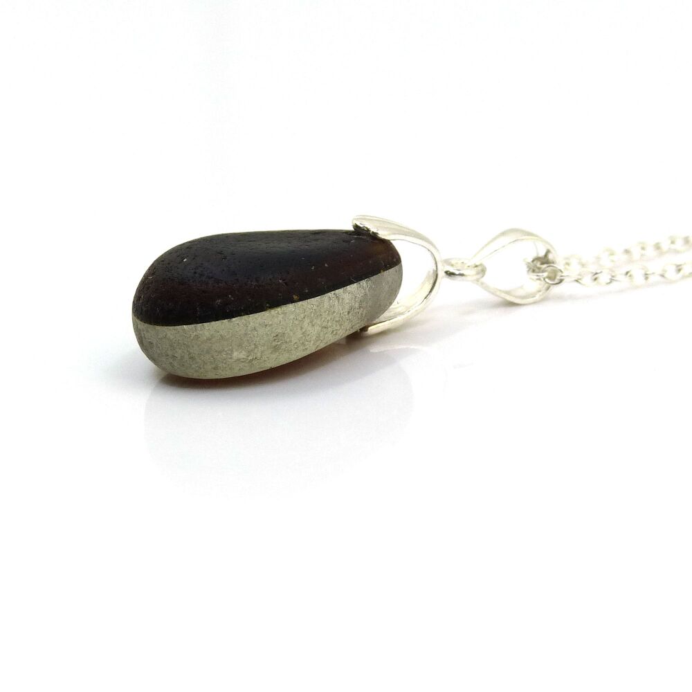 Brown Seaham Sea Glass Multi Necklace FREYA