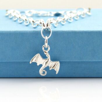 Dragon Bracelet, Sterling Silver, Gift for Mum, Birthday Gift