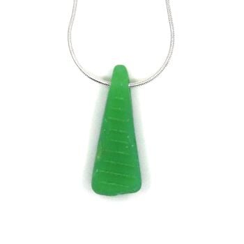 Pastel Green Milk Glass Floating Necklace KARINE