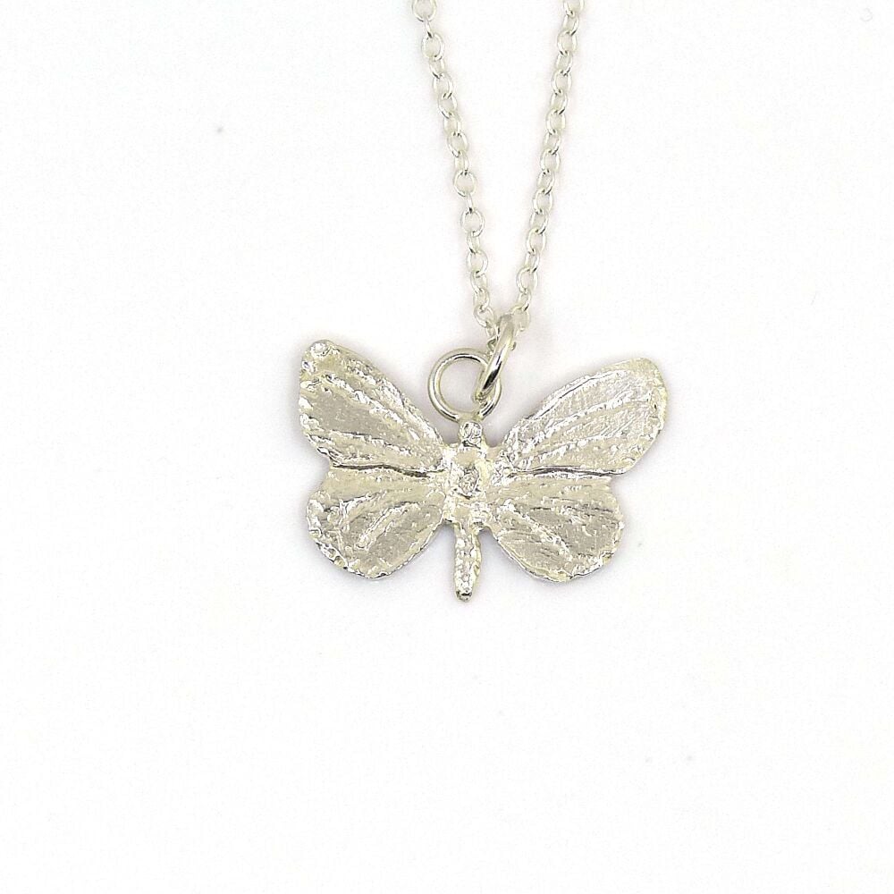 Sterling Silver Butterfly Pendant Necklace