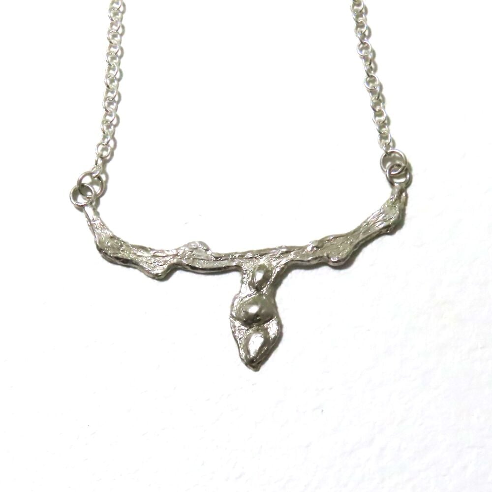 Sterling Silver Seaweed Pendant Necklace