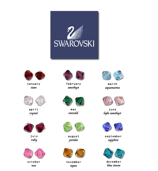 Birthstone Crystal Charm