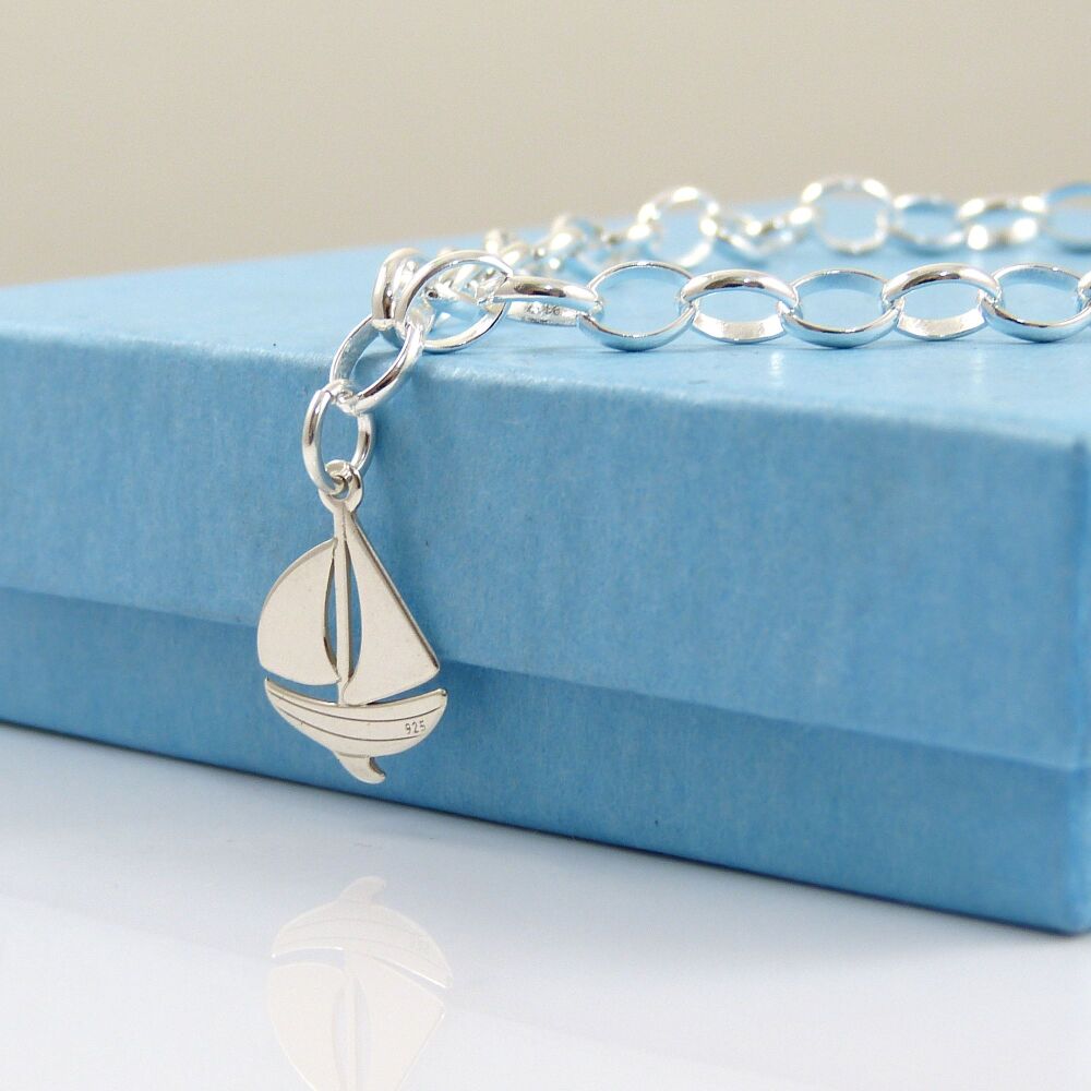 Boat Bracelet, Sterling Silver Bracelet, Gift for Friend, Birthday Gift