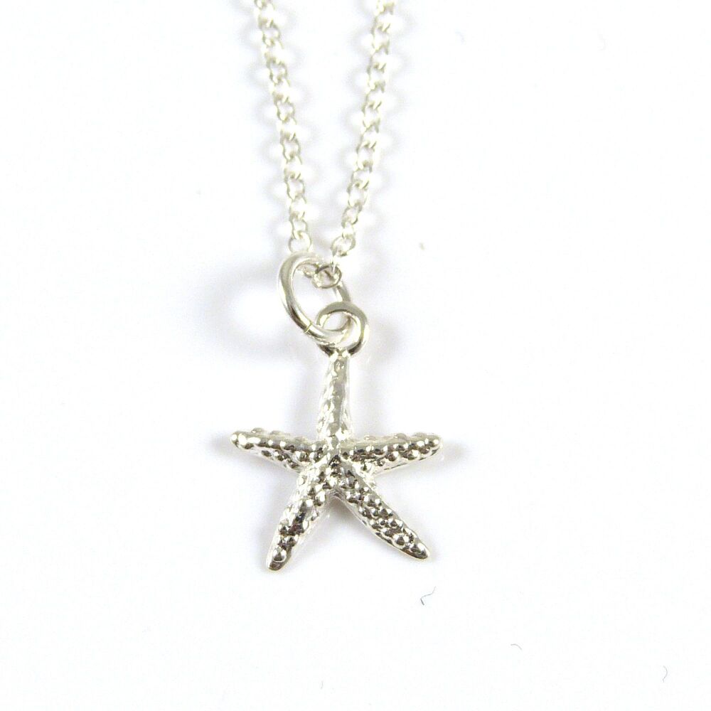 Sterling Silver Starfish Necklace - Simple - Dainty - Minimalist