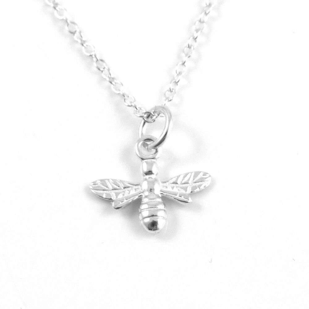 Sterling Silver Bee Necklace, Gift for Mum, Birthday Gift