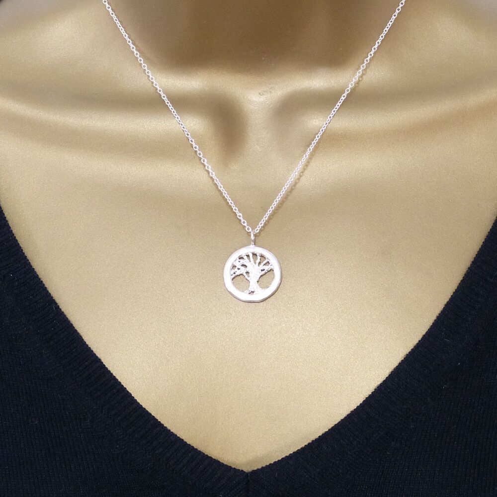 Sterling Silver Tree of Life Pendant Necklace