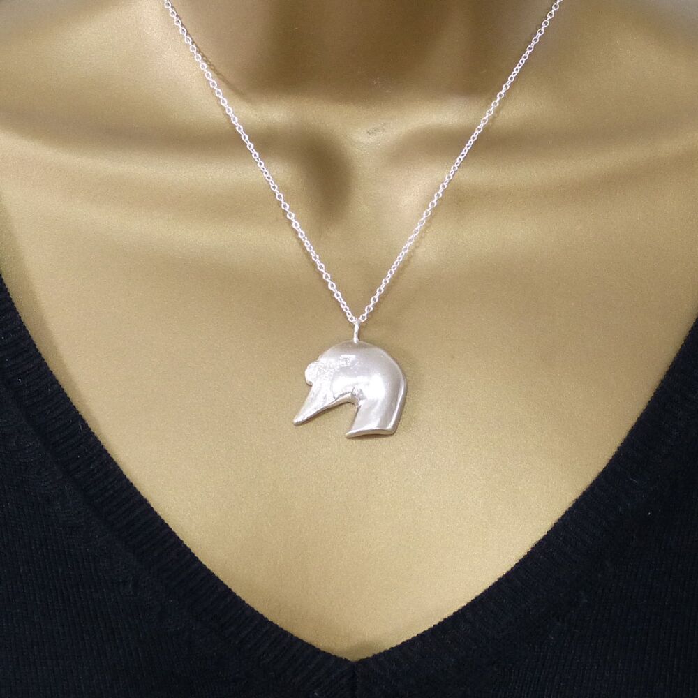 Sterling Silver Swan Pendant Necklace
