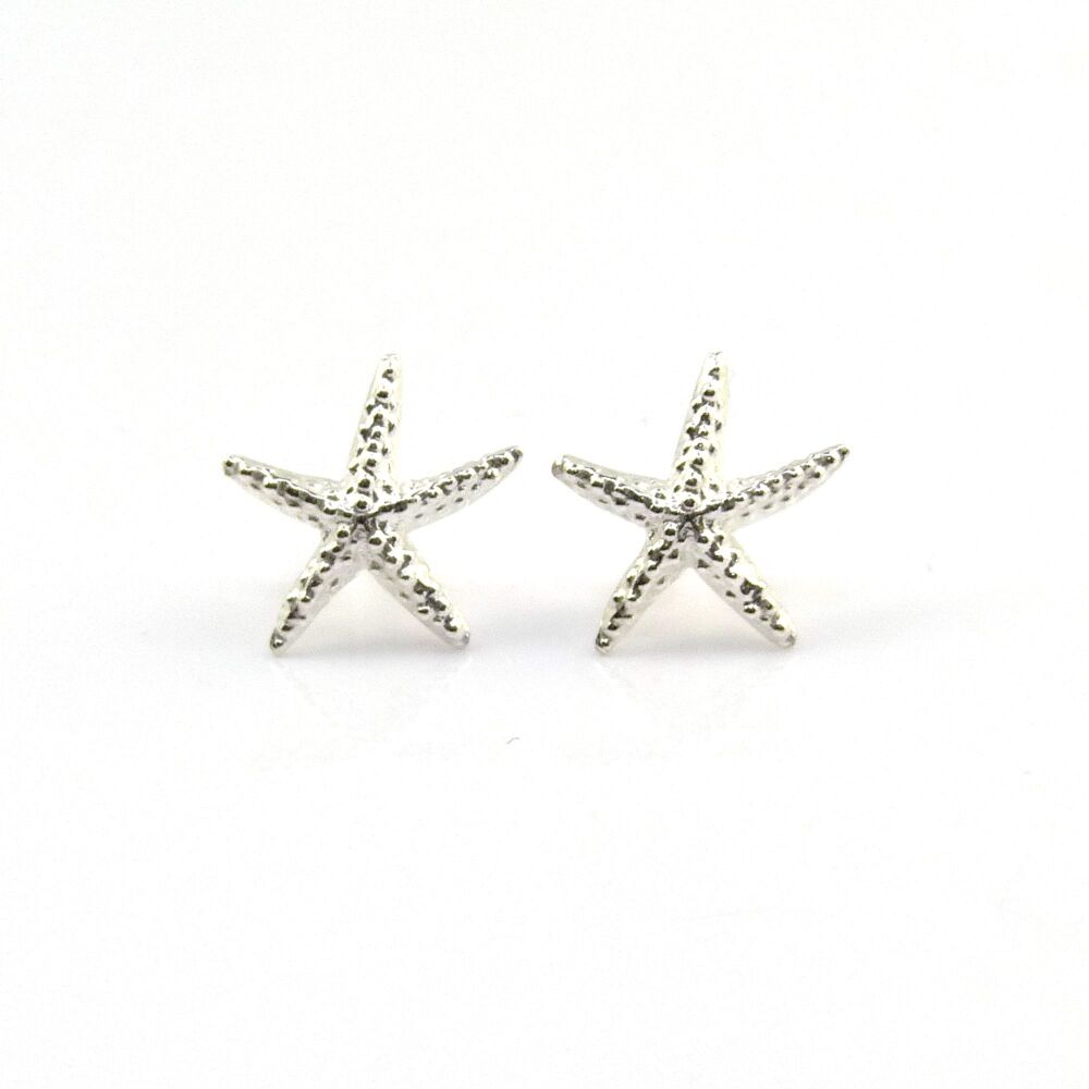 Sterling Silver Starfish Stud Earrings