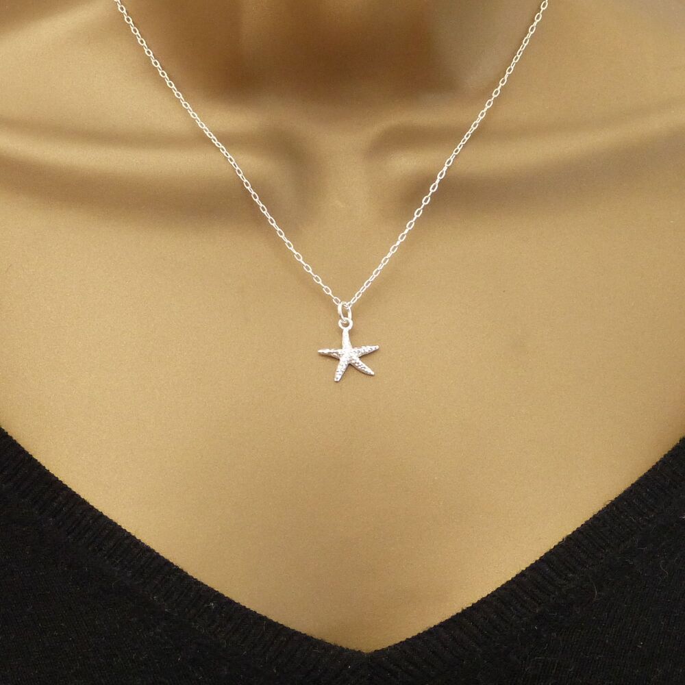 Sterling Silver Starfish Necklace
