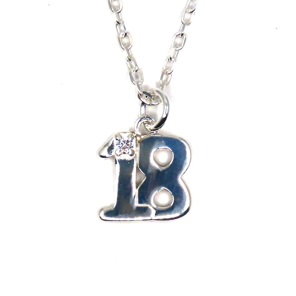 Sterling Silver 18 Charm Necklace, Handmade Custom Jewellery Gift