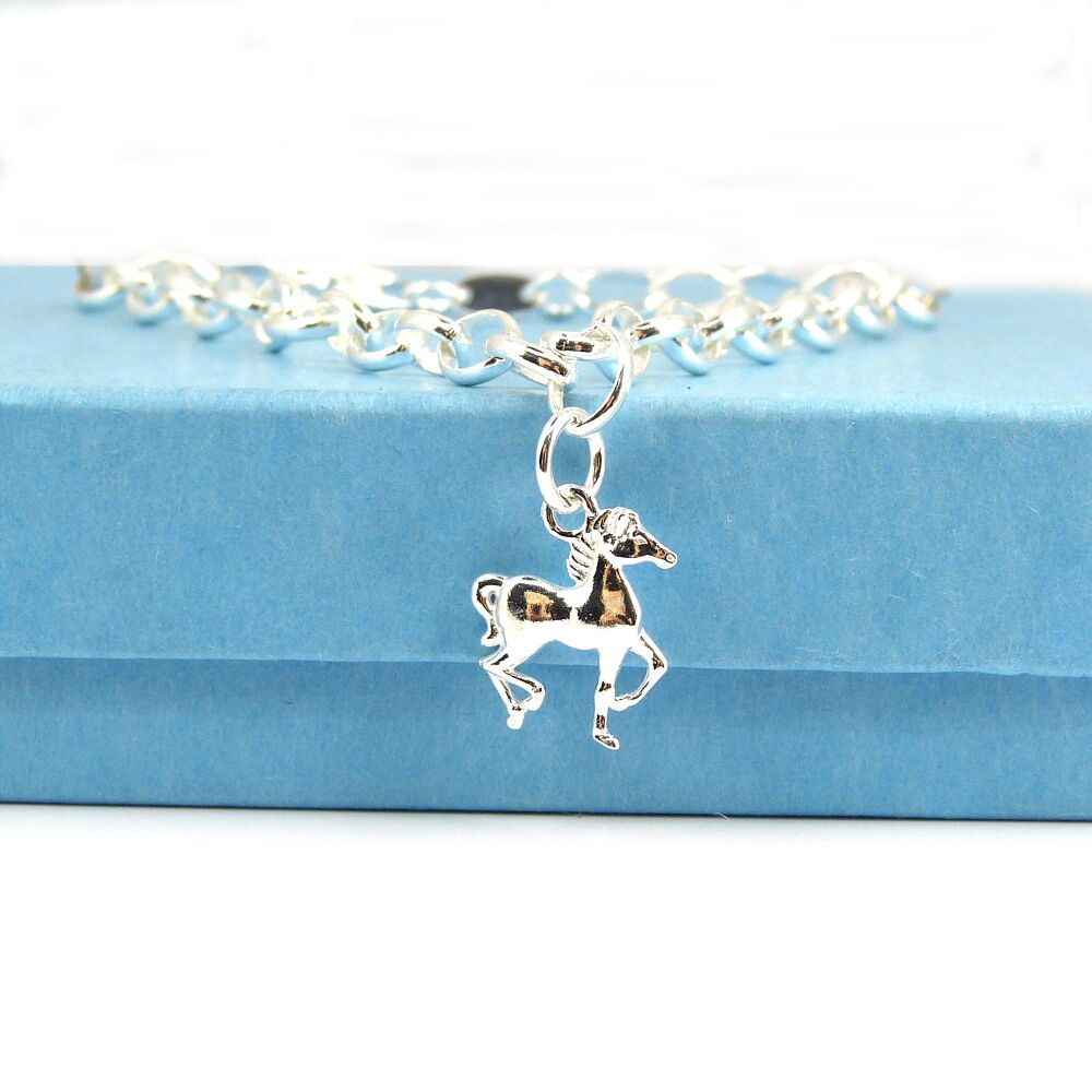 Silver Horse Bracelet, Sterling Silver Bracelet, Gift for Friend, Birthday Gift